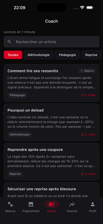 Feed du coach